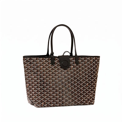 Canvas Tote with Personalized Stripes - Small - Black
