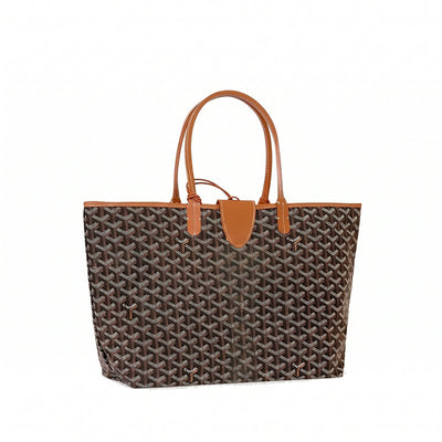 Canvas Tote with Personalized Stripes - Small - Black & Tan