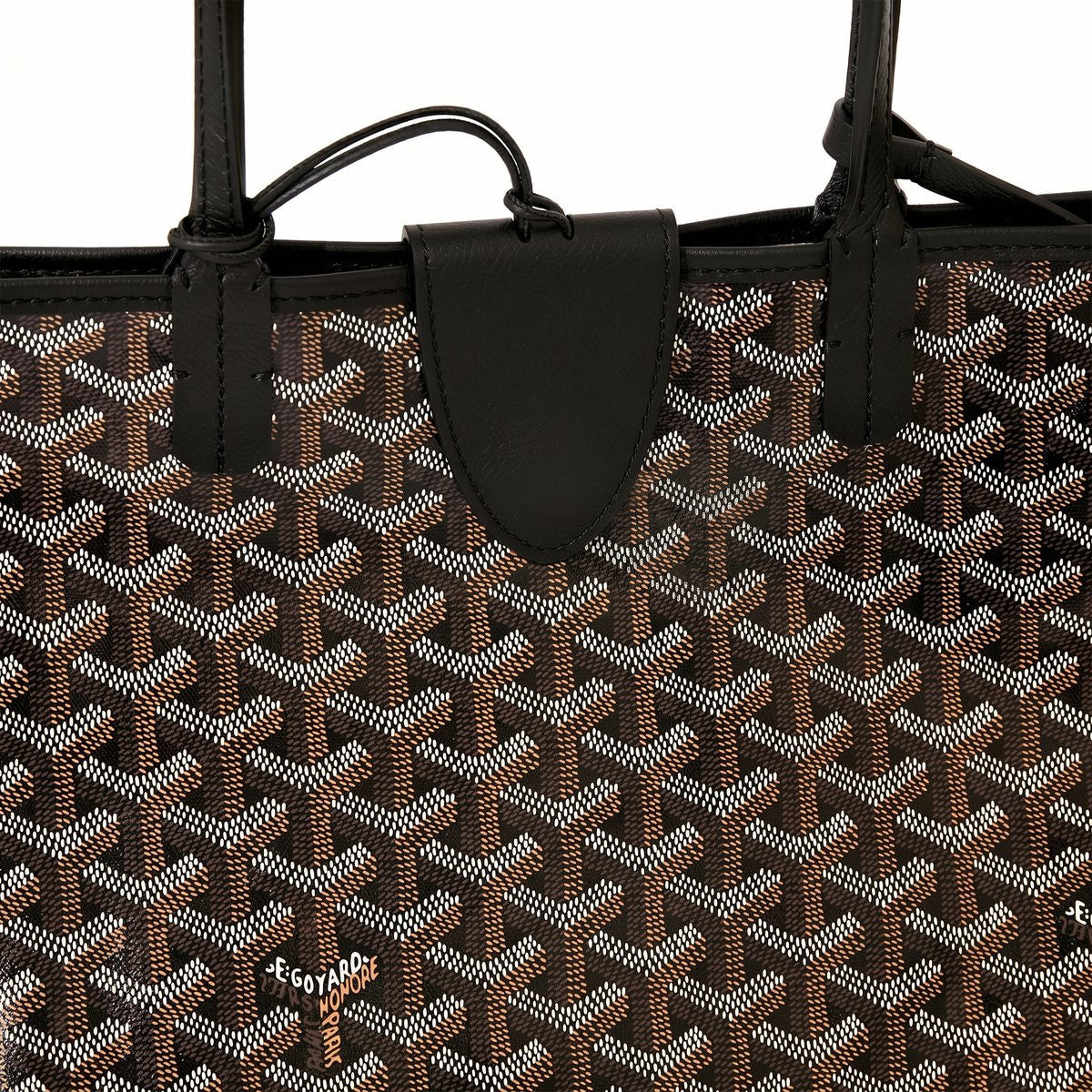 Canvas Tote with Personalized Stripes - Small - Black - 3