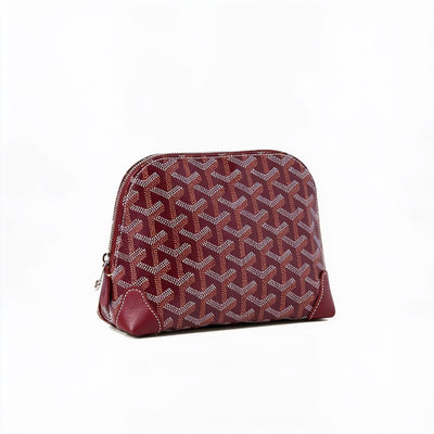 Canvas Cosmetic Pouch - Burgundy