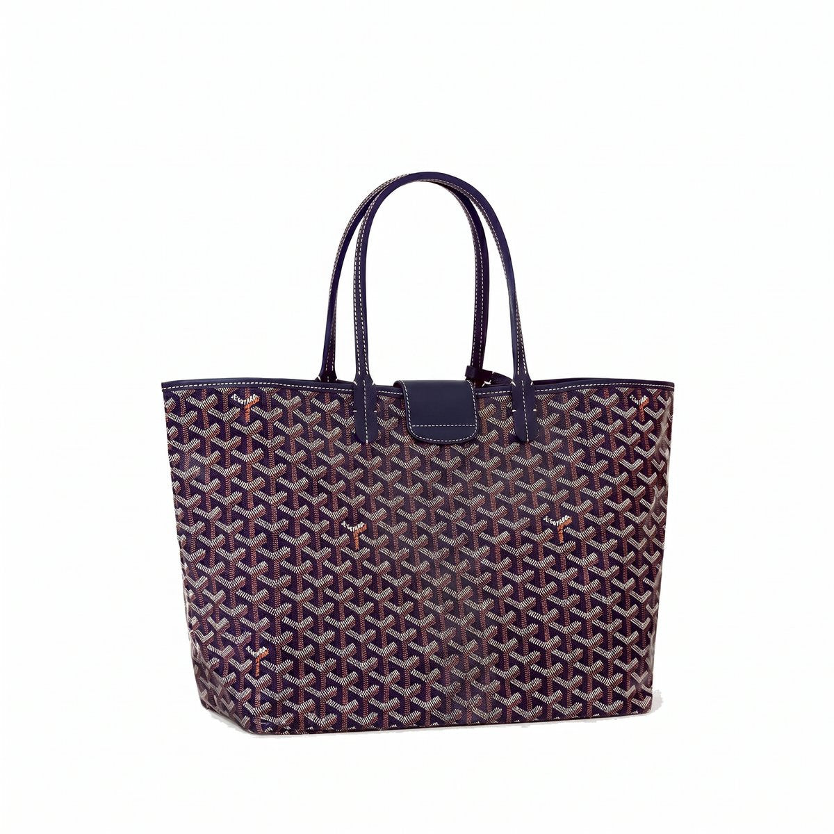 Canvas Tote with Personalized Stripes - Small - Navy Blue