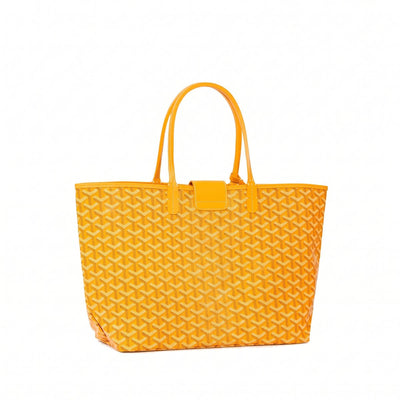 Canvas Tote with Personalized Stripes - Small - Yellow