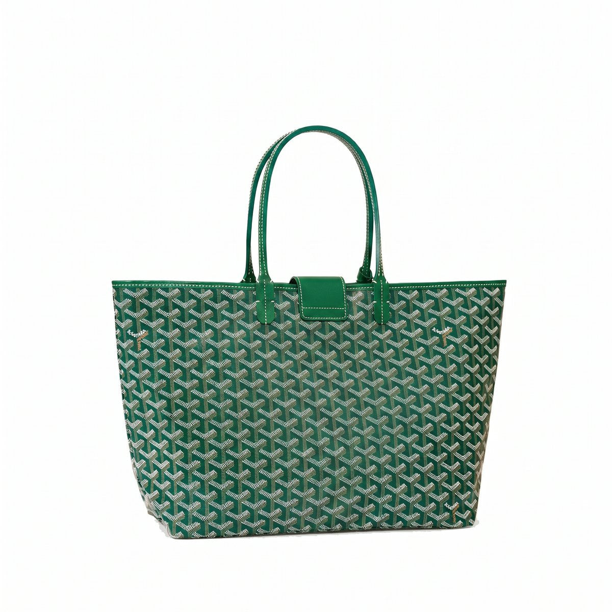 Canvas Tote with Personalized Stripes - Small - Green