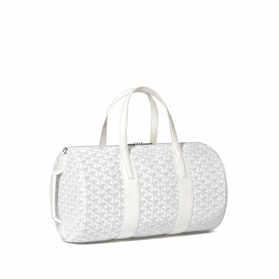 Canvas Sports Duffel Bag - White