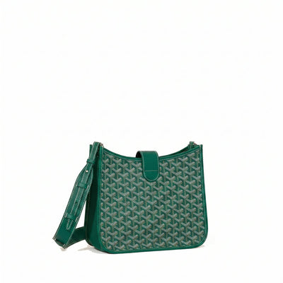 Canvas Flap Crossbody Bag - Green