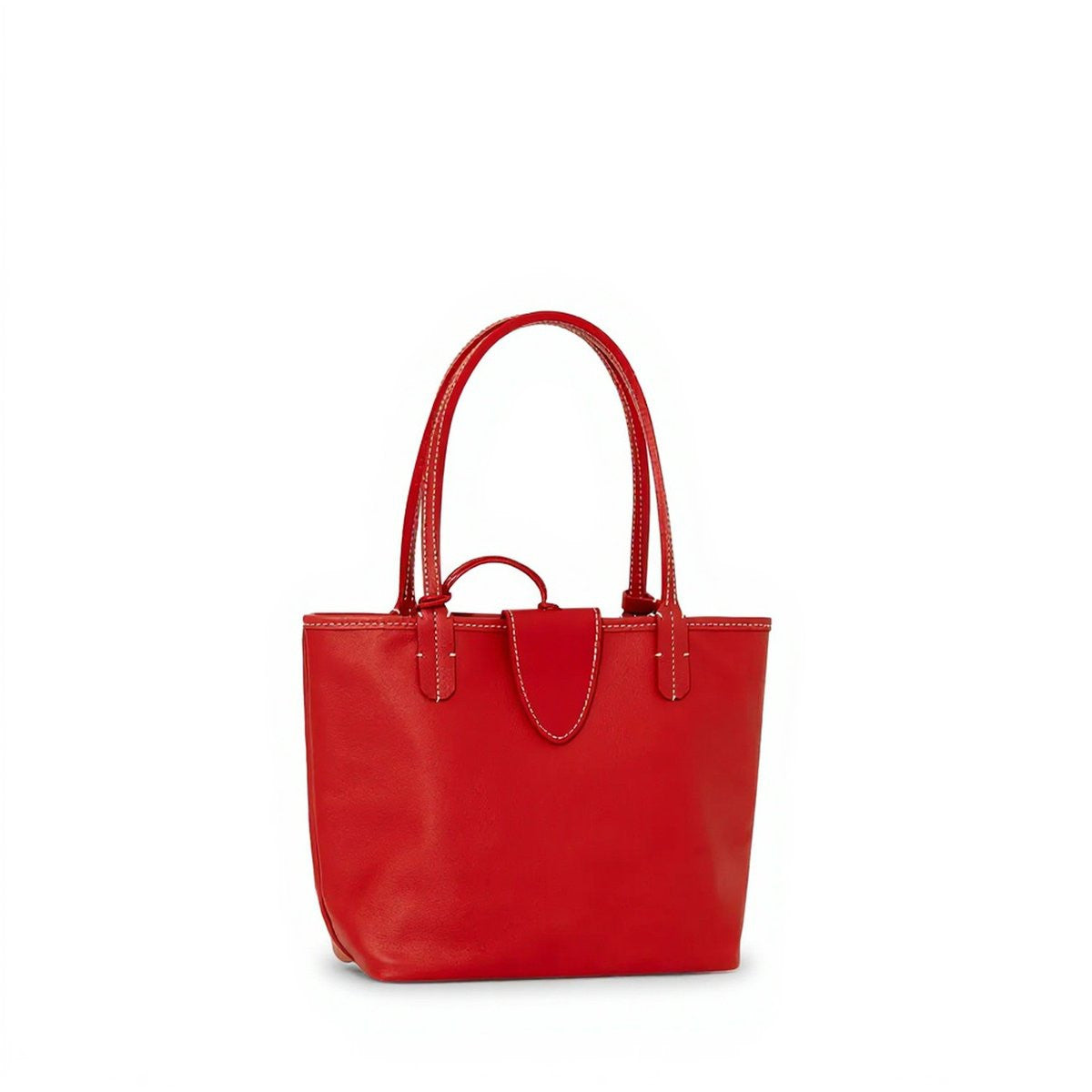 Reversible Leather Mini Tote - Red