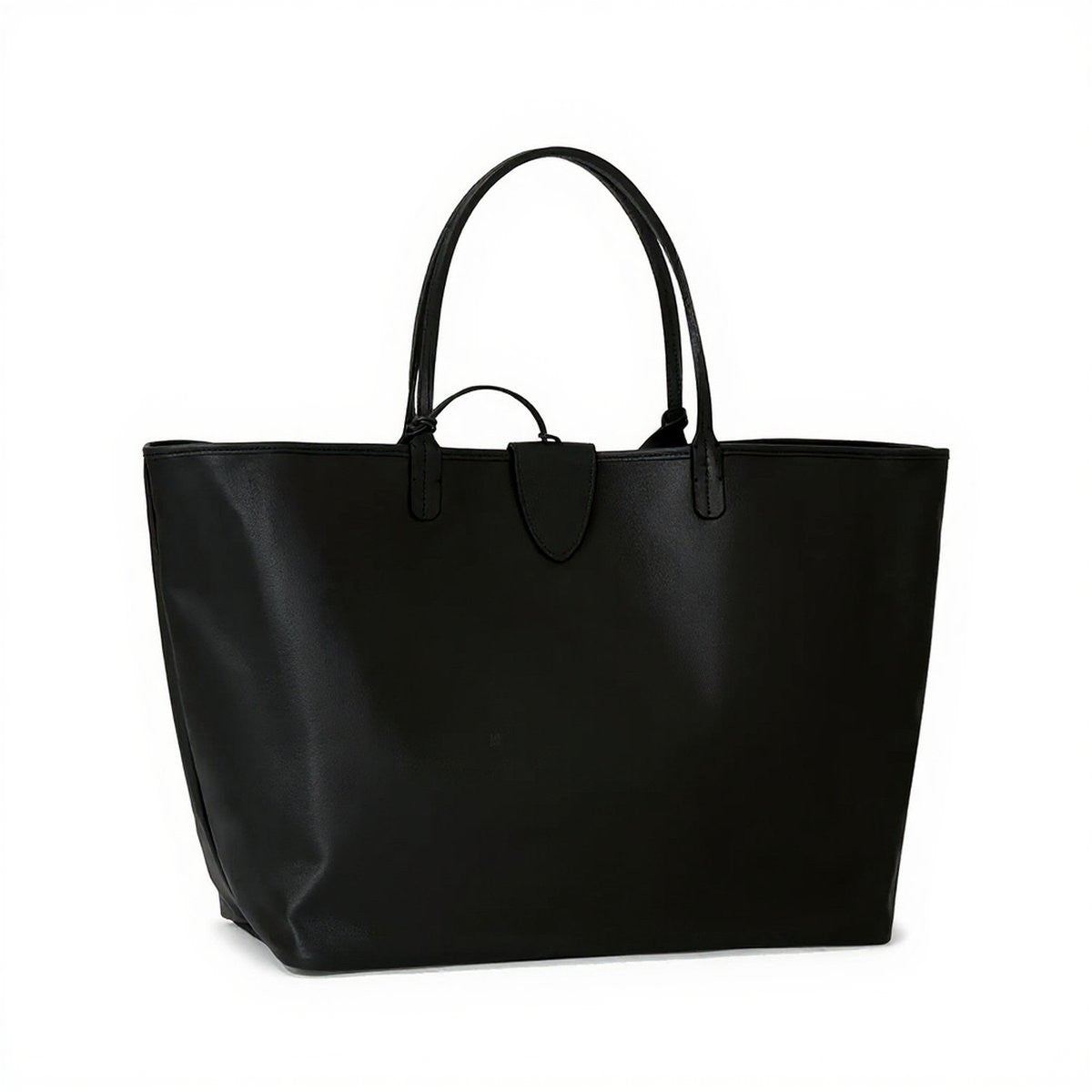 Reversible Leather Tote Bag - Large - Black