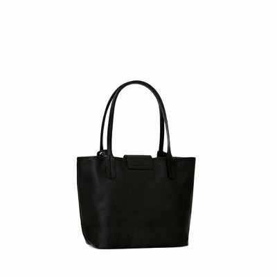 Reversible Leather Mini Tote - Black