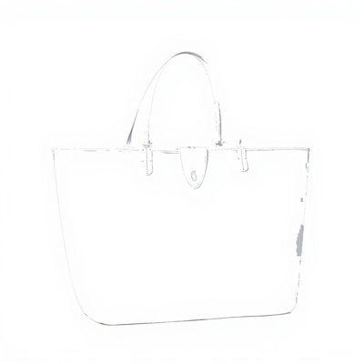 Reversible Leather Tote Bag - Large - White