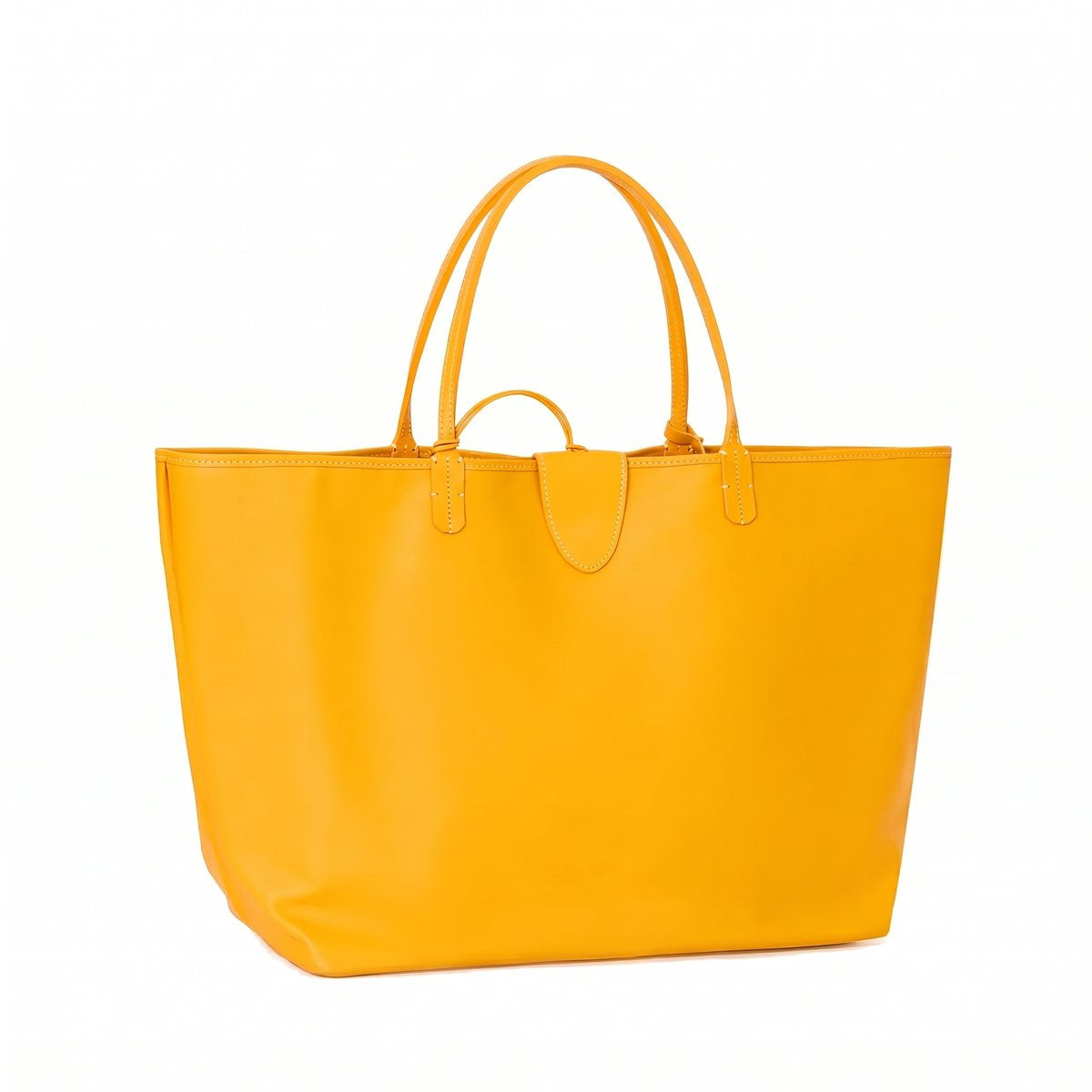 Reversible Leather Tote Bag - Large - Yellow