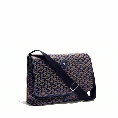 Classic Messenger Bag - Medium - Navy Blue