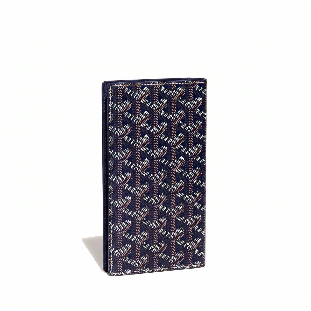 Long Snap Wallet with Card Slots - Navy Blue