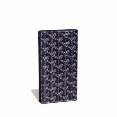 Long Snap Wallet with Card Slots - Navy Blue