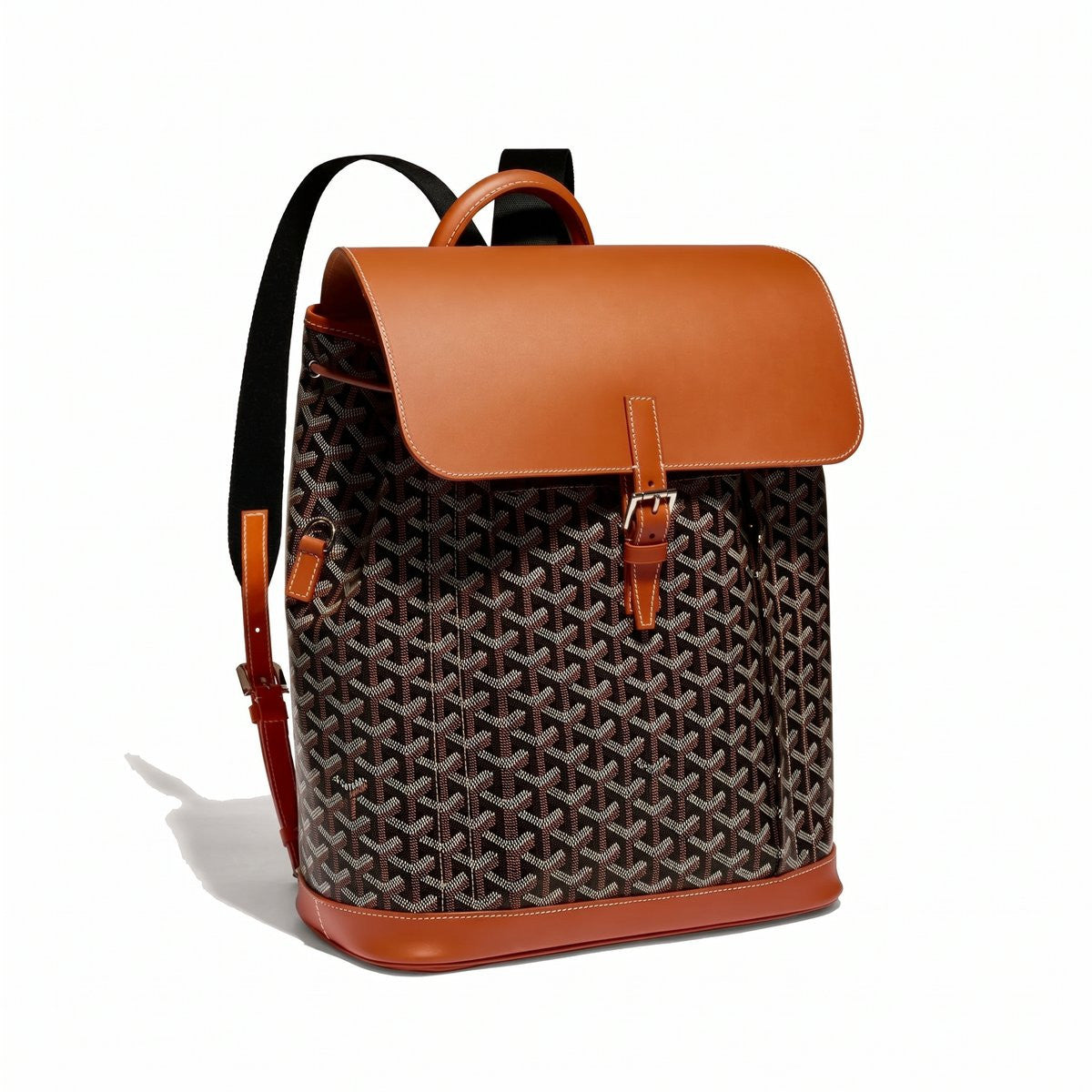 Medium Canvas Backpack - Black & Tan