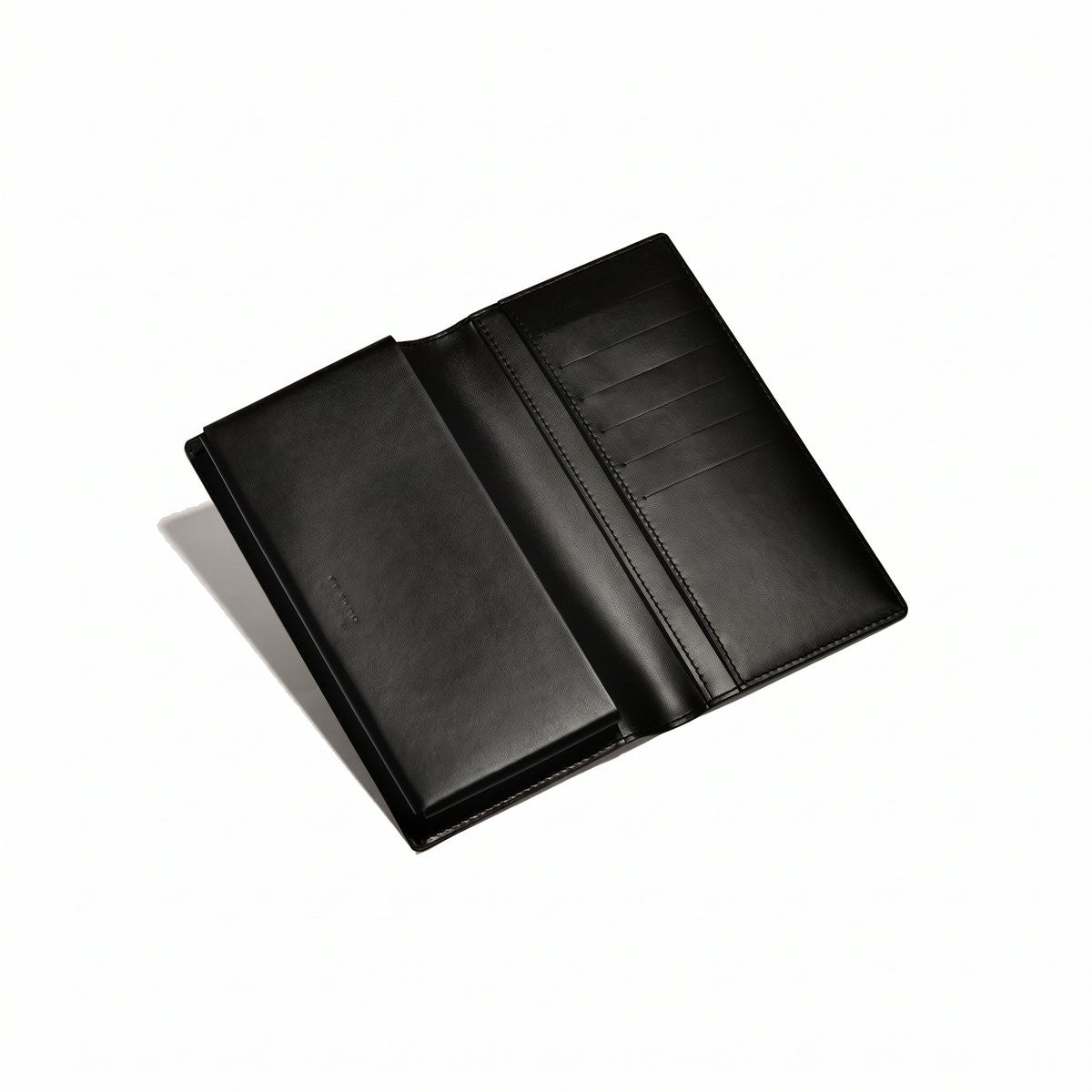Long Snap Wallet with Card Slots - Black - 2