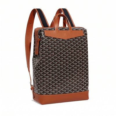 Medium Canvas Backpack - Black & Tan