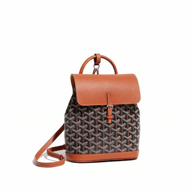 Mini Canvas Backpack - Black & Tan
