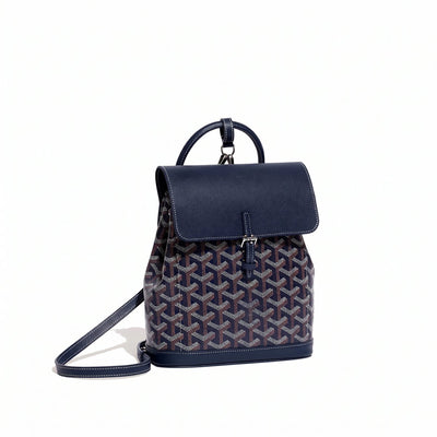 Mini Canvas Backpack - Navy Blue