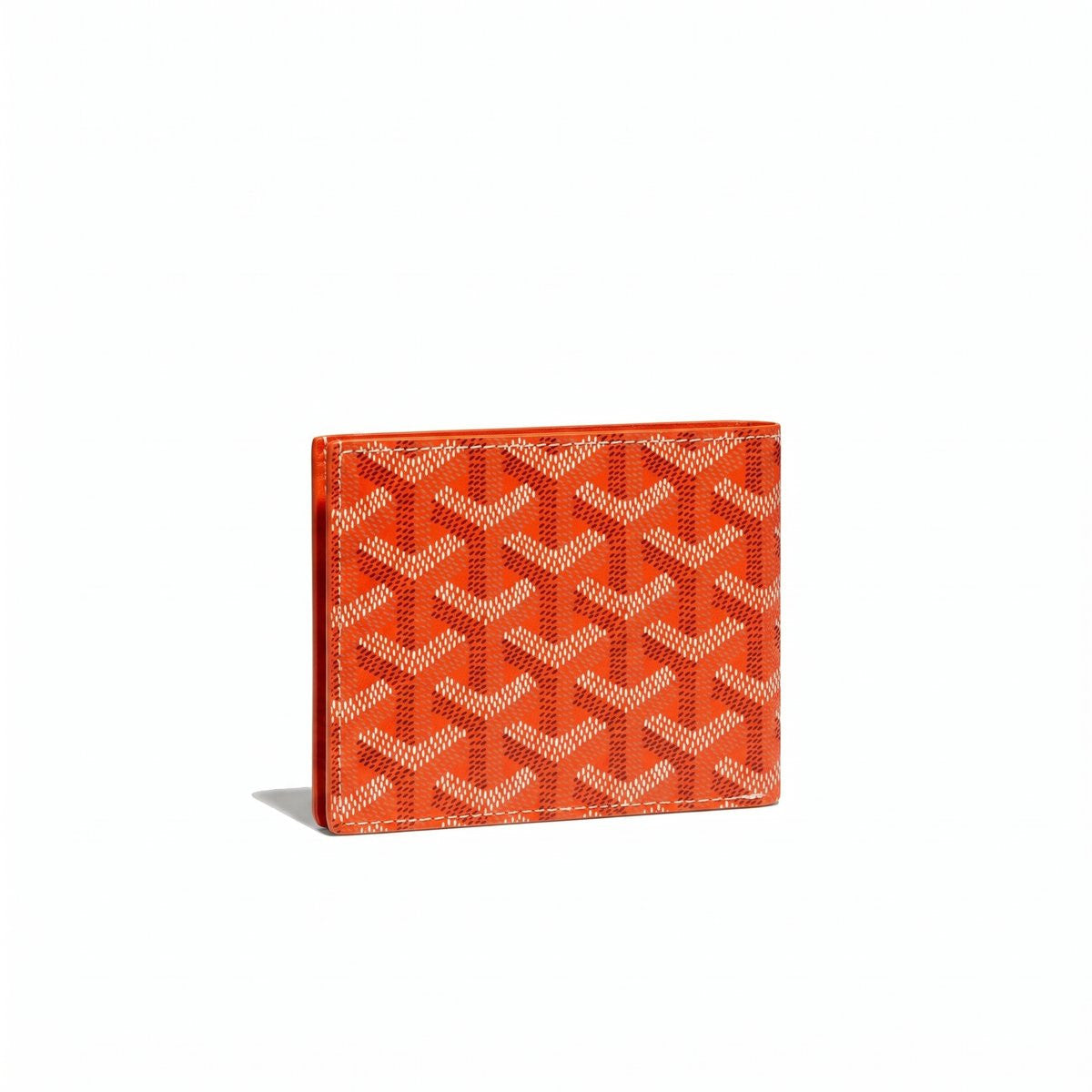 Leather Money Clip Card Holder - Orange