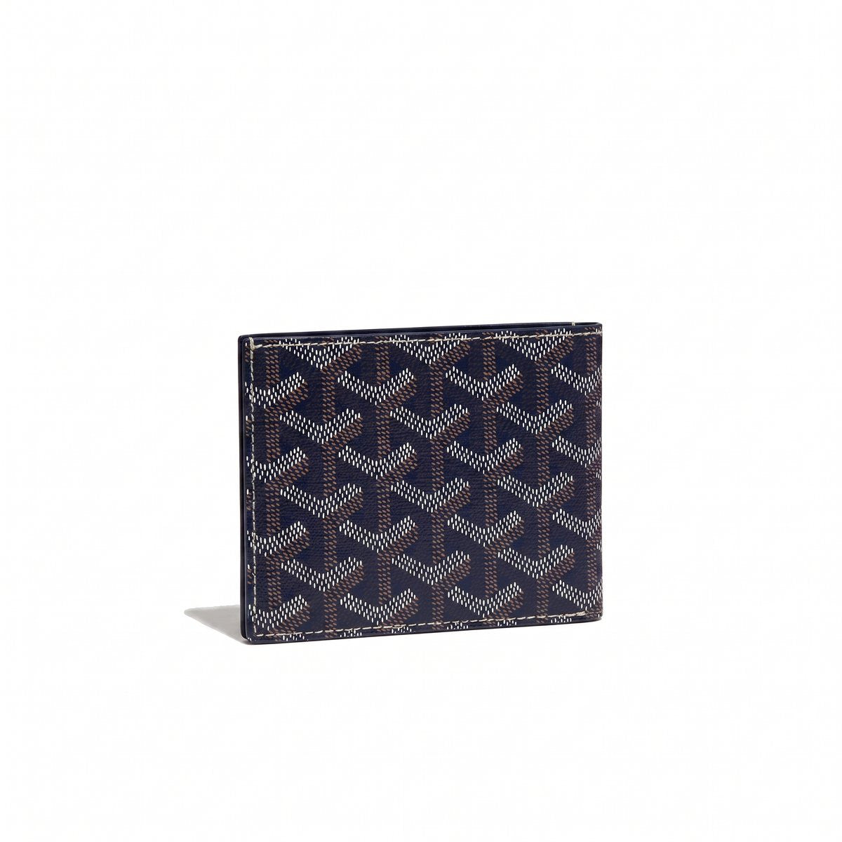 Leather Money Clip Card Holder - Navy Blue