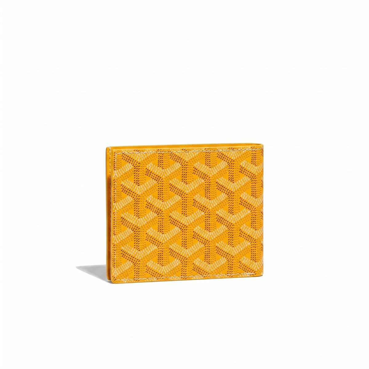 Leather Money Clip Card Holder - Yellow