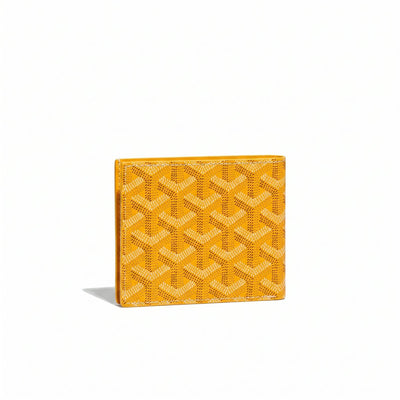 Leather Money Clip Card Holder - Yellow
