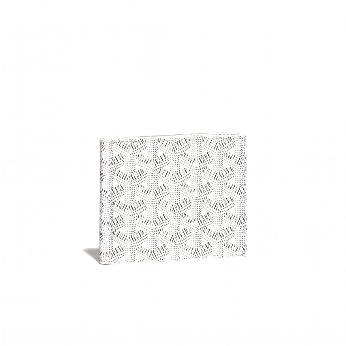 Leather Money Clip Card Holder - White