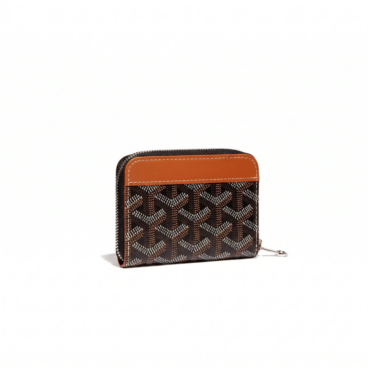 Compact Snap Coin Purse - Black & Tan