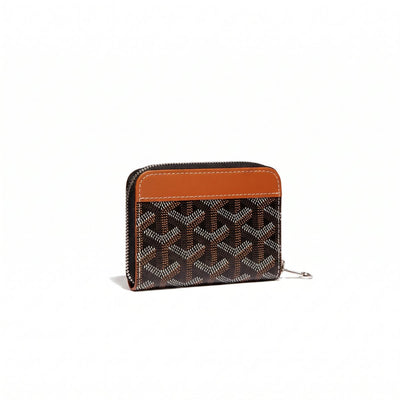 Compact Snap Coin Purse - Black & Tan