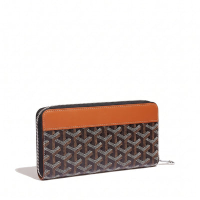 Continental Zip Wallet - Large - Black & Tan