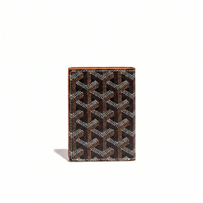 Slim Snap Card Case - Black & Tan
