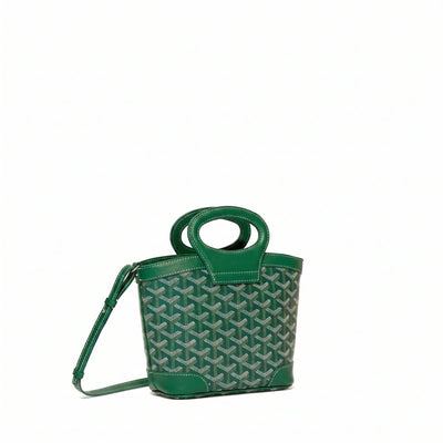 Drawstring Mini Bucket Bag - Green