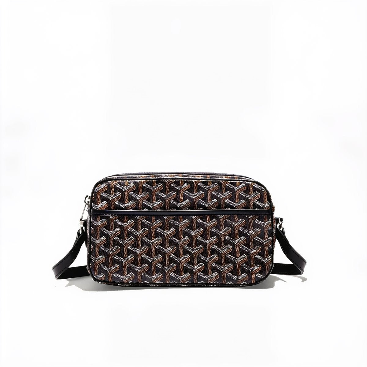 Compact Crossbody Flap Bag - Black - 2