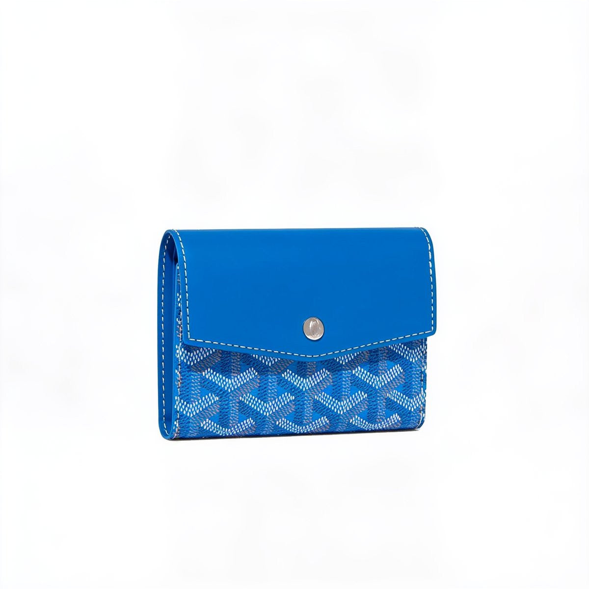 Compact Bi-Fold Wallet with Coin Pocket - Sky Blue