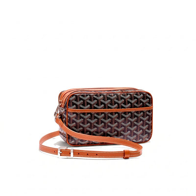 Compact Crossbody Flap Bag - Black & Tan