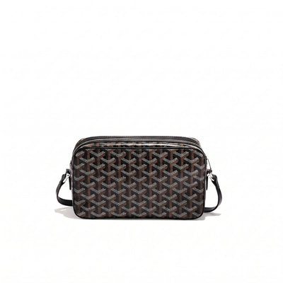 Compact Crossbody Flap Bag - Black - 3