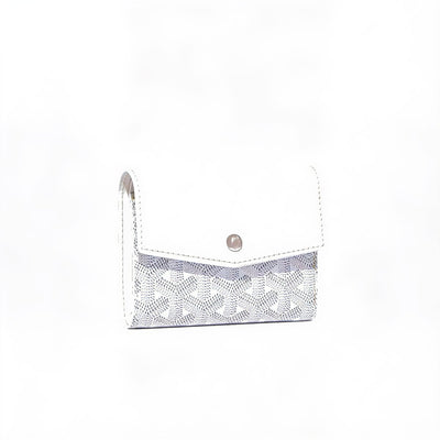 Compact Bi-Fold Wallet with Coin Pocket - White