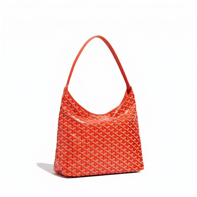 Slouchy Hobo Shoulder Bag - Orange