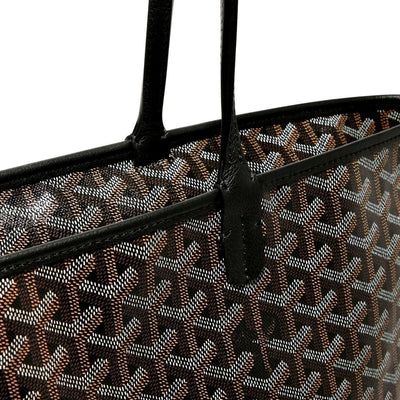 Zippered Canvas Tote - Medium - Black - 3