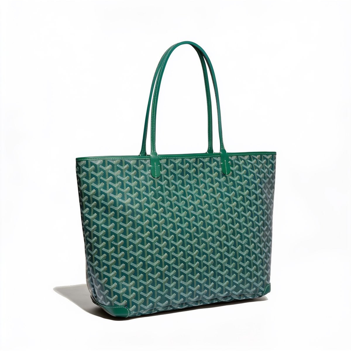 Zippered Canvas Tote - Medium - Green