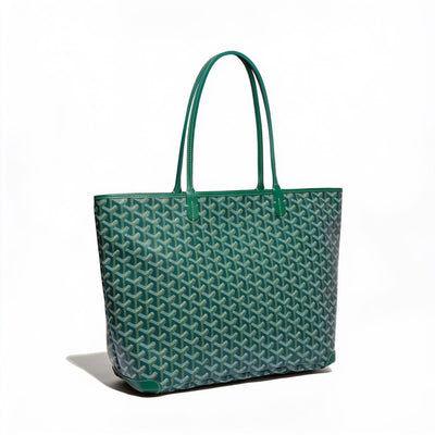 Zippered Canvas Tote - Medium - Green