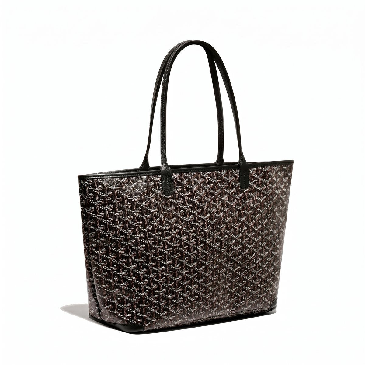 Zippered Canvas Tote - Medium - Black