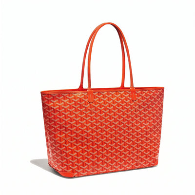 Zippered Canvas Tote - Medium - Orange