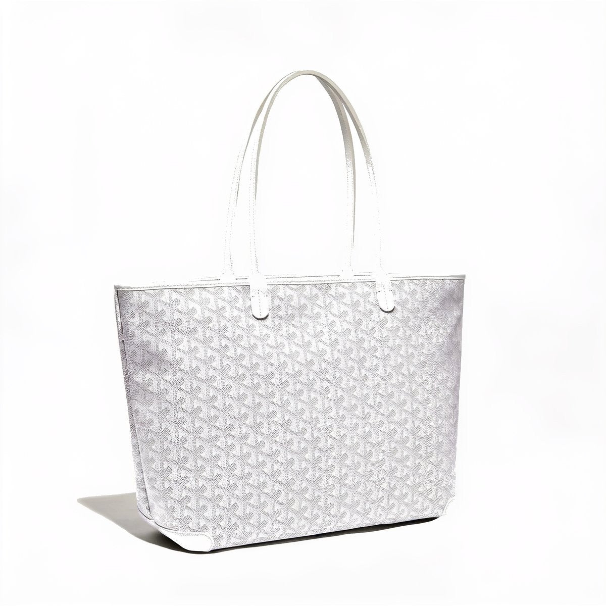 Zippered Canvas Tote - Medium - White