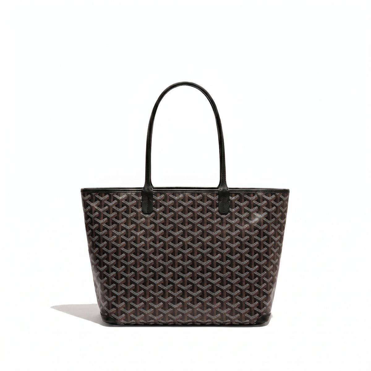Zippered Canvas Tote - Small - Black - 2
