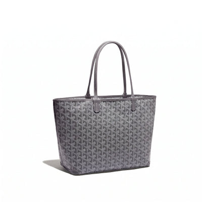 Zippered Canvas Tote - Small - Grey