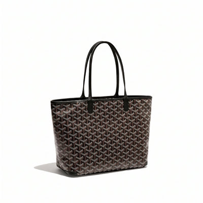 Zippered Canvas Tote - Small - Black