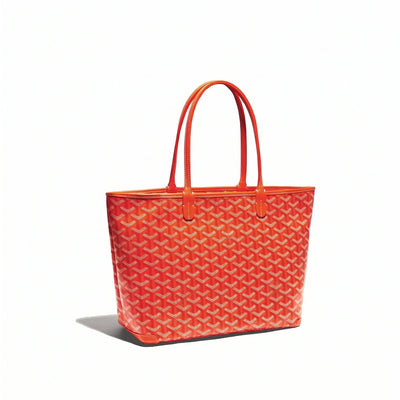 Zippered Canvas Tote - Small - Orange