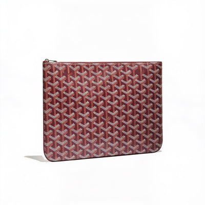 Flat Document Pouch - Medium - Burgundy