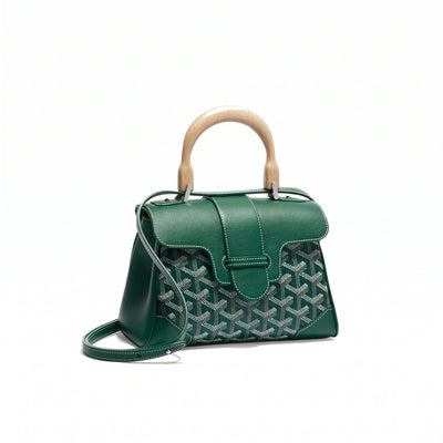 Soft Leather Mini Crossbody Bag - Green